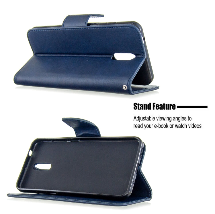 For Nokia 2.3 Retro Lambskin Texture Pure Color Horizontal Flip PU Leather Case with Holder & Card Slots & Wallet & Lanyard