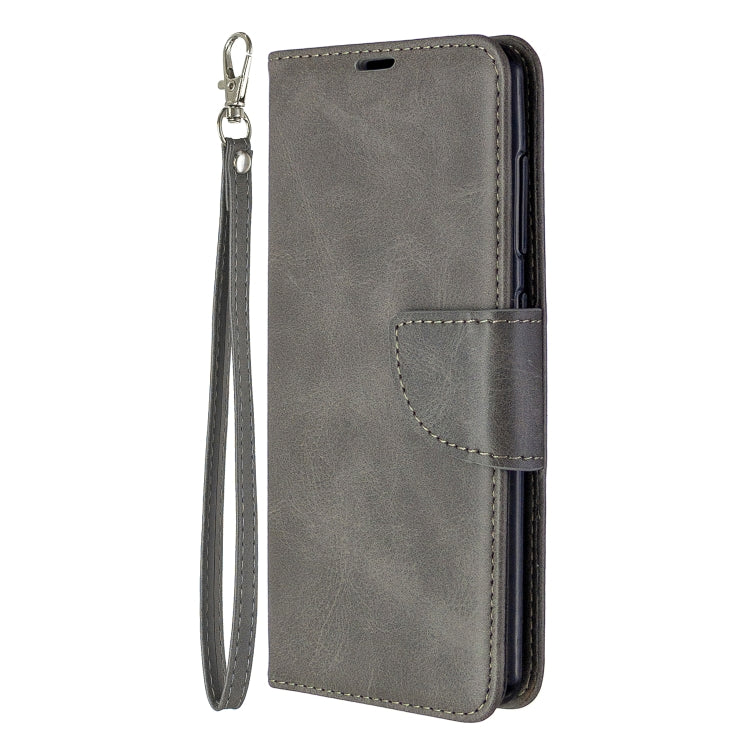 For Galaxy A41 Retro Lambskin Texture Pure Color Horizontal Flip PU Leather Case with Holder & Card Slots & Wallet & Lanyard