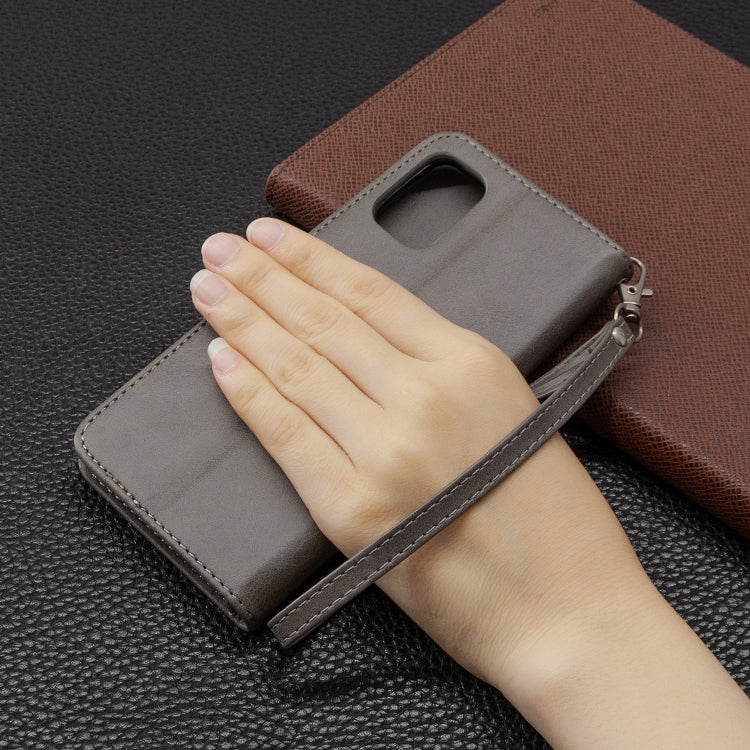 For Galaxy A41 Retro Lambskin Texture Pure Color Horizontal Flip PU Leather Case with Holder & Card Slots & Wallet & Lanyard