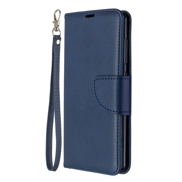 For Galaxy A41 Retro Lambskin Texture Pure Color Horizontal Flip PU Leather Case with Holder & Card Slots & Wallet & Lanyard