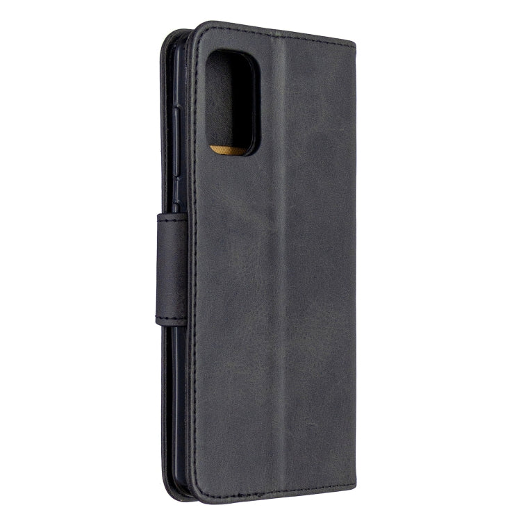 For Galaxy A41 Retro Lambskin Texture Pure Color Horizontal Flip PU Leather Case with Holder & Card Slots & Wallet & Lanyard