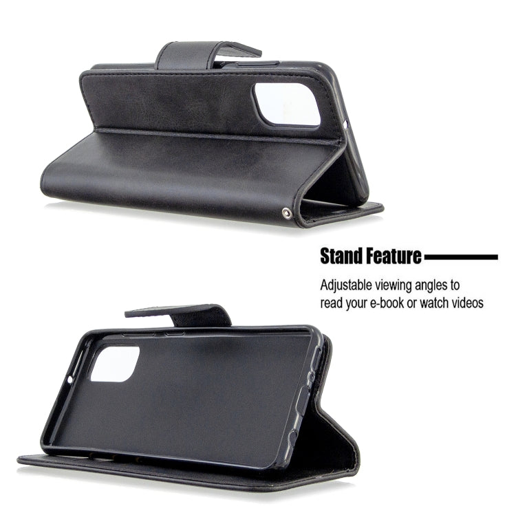For Galaxy A41 Retro Lambskin Texture Pure Color Horizontal Flip PU Leather Case with Holder & Card Slots & Wallet & Lanyard
