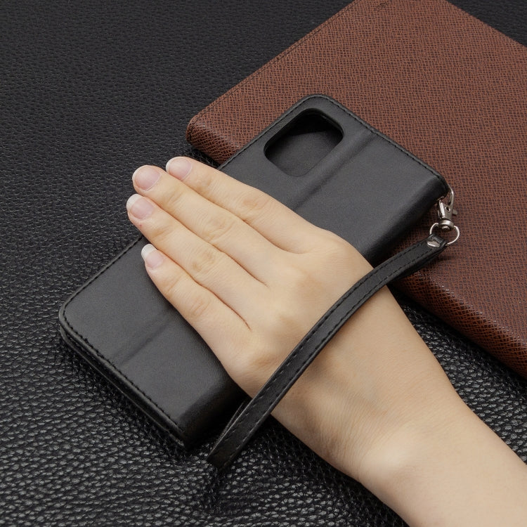 For Galaxy A41 Retro Lambskin Texture Pure Color Horizontal Flip PU Leather Case with Holder & Card Slots & Wallet & Lanyard