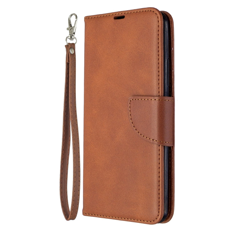 For Galaxy A70e Retro Lambskin Texture Pure Color Horizontal Flip PU Leather Case with Holder & Card Slots & Wallet & Lanyard