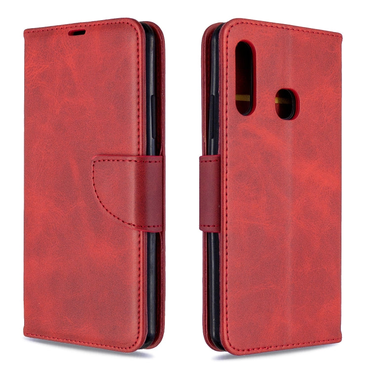 For Galaxy A70e Retro Lambskin Texture Pure Color Horizontal Flip PU Leather Case with Holder & Card Slots & Wallet & Lanyard