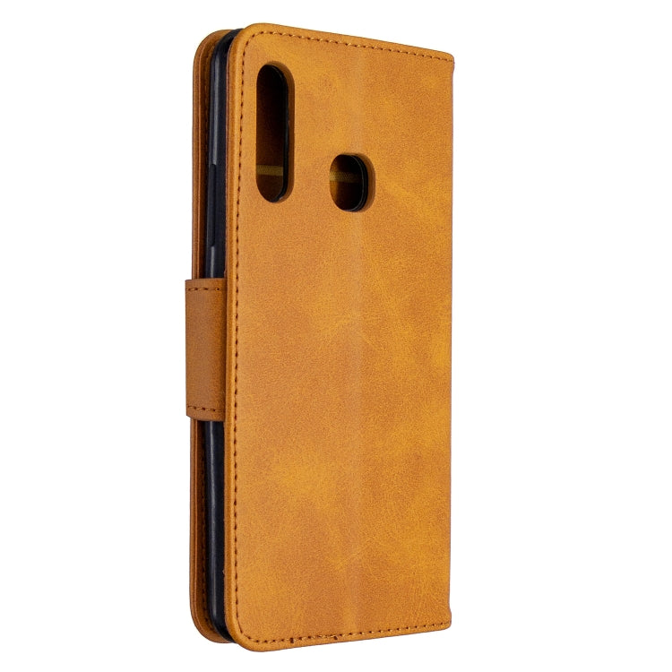 For Galaxy A70e Retro Lambskin Texture Pure Color Horizontal Flip PU Leather Case with Holder & Card Slots & Wallet & Lanyard