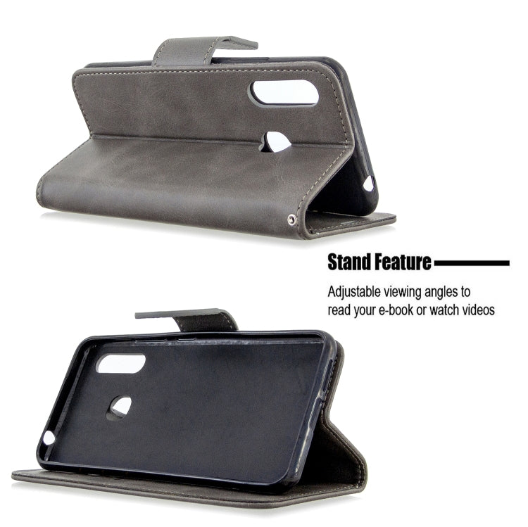 For Galaxy A70e Retro Lambskin Texture Pure Color Horizontal Flip PU Leather Case with Holder & Card Slots & Wallet & Lanyard