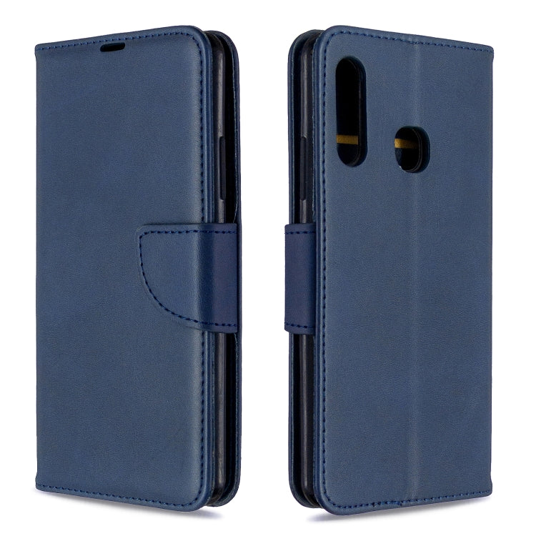 For Galaxy A70e Retro Lambskin Texture Pure Color Horizontal Flip PU Leather Case with Holder & Card Slots & Wallet & Lanyard