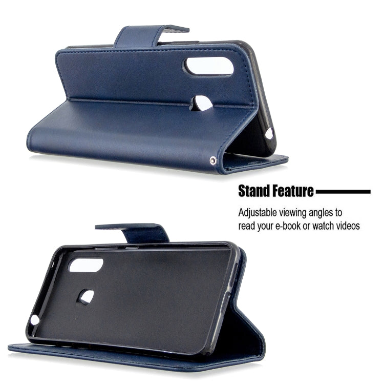 For Galaxy A70e Retro Lambskin Texture Pure Color Horizontal Flip PU Leather Case with Holder & Card Slots & Wallet & Lanyard