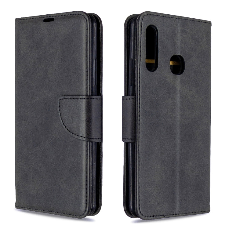 For Galaxy A70e Retro Lambskin Texture Pure Color Horizontal Flip PU Leather Case with Holder & Card Slots & Wallet & Lanyard
