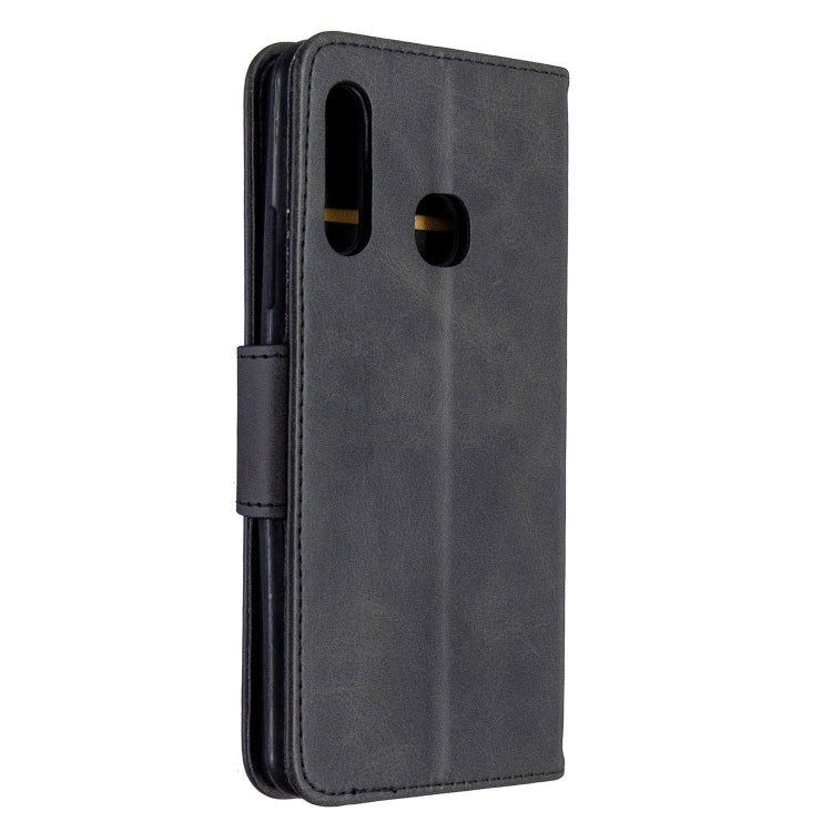 For Galaxy A70e Retro Lambskin Texture Pure Color Horizontal Flip PU Leather Case with Holder & Card Slots & Wallet & Lanyard