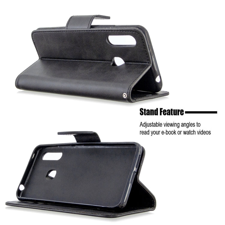 For Galaxy A70e Retro Lambskin Texture Pure Color Horizontal Flip PU Leather Case with Holder & Card Slots & Wallet & Lanyard