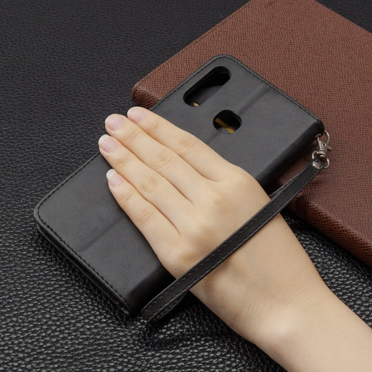 For Galaxy A70e Retro Lambskin Texture Pure Color Horizontal Flip PU Leather Case with Holder & Card Slots & Wallet & Lanyard