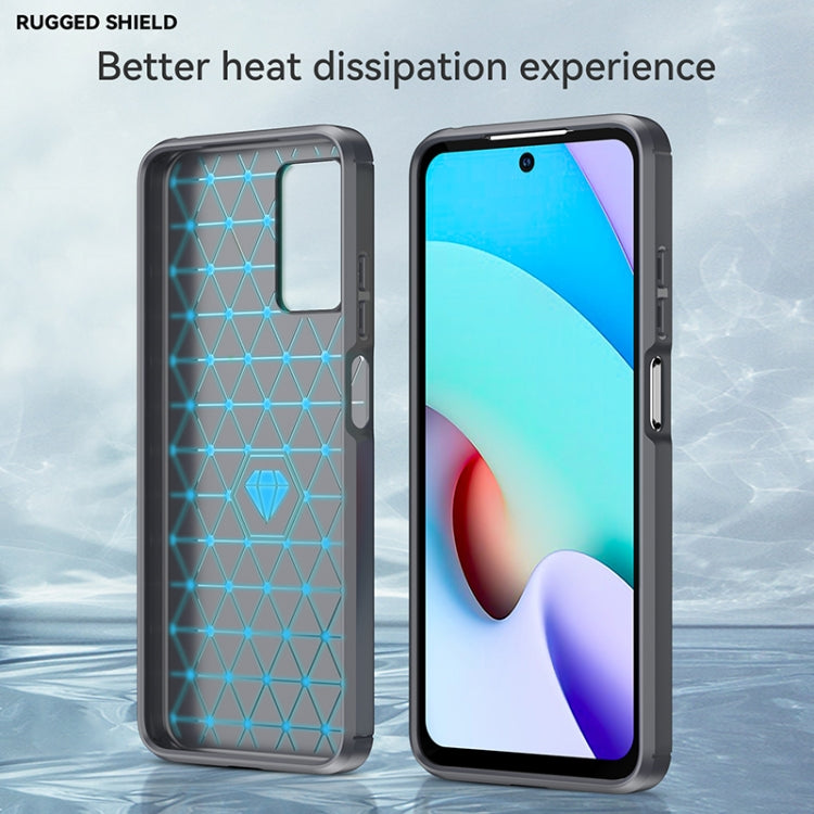 For Xiaomi Redmi 10 / 10 Prime Brushed Texture Carbon Fiber TPU Case