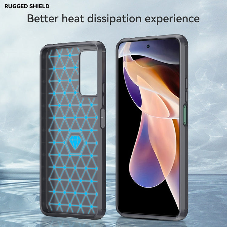 For Xiaomi Redmi Note 11 Pro / Note 11 Pro+ Brushed Texture Carbon Fiber TPU Case
