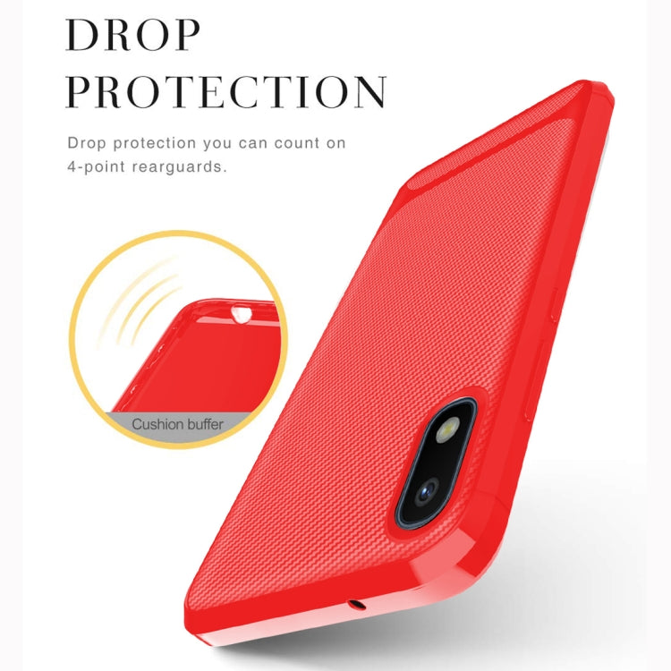 For Galaxy A10e Carbon Fiber Texture Shockproof TPU Protective Case