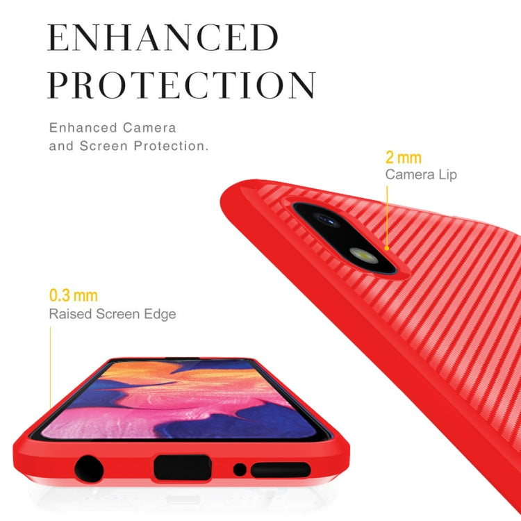 For Galaxy A10e Carbon Fiber Texture Shockproof TPU Protective Case