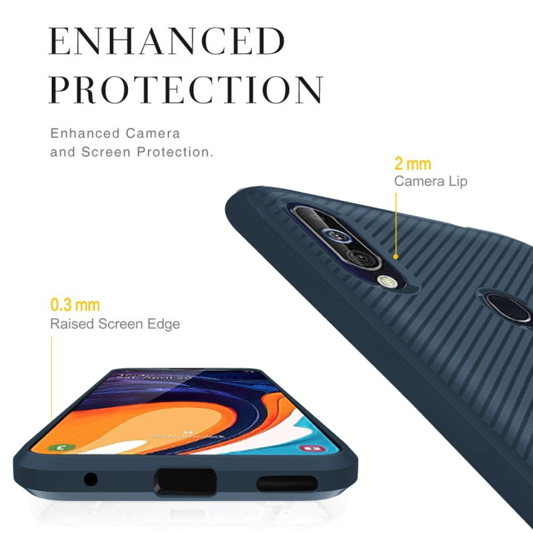 For Galaxy A60 / M40 Carbon Fiber Texture Shockproof TPU Protective Case
