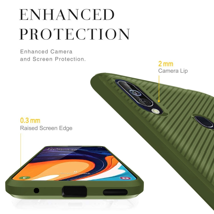 For Galaxy A60 / M40 Carbon Fiber Texture Shockproof TPU Protective Case