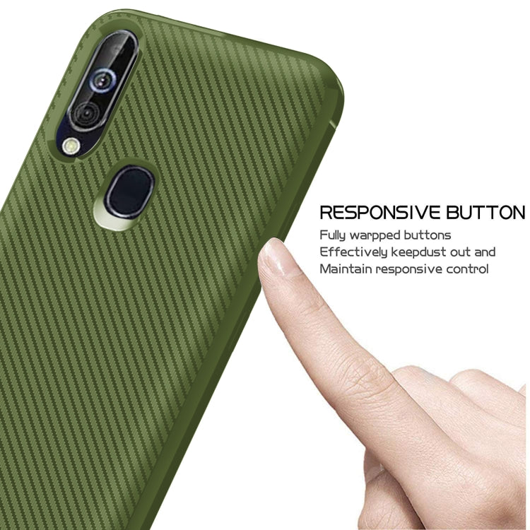 For Galaxy A60 / M40 Carbon Fiber Texture Shockproof TPU Protective Case
