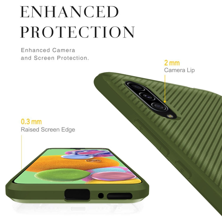 For Galaxy A90 5G Carbon Fiber Texture Shockproof TPU Protective Case