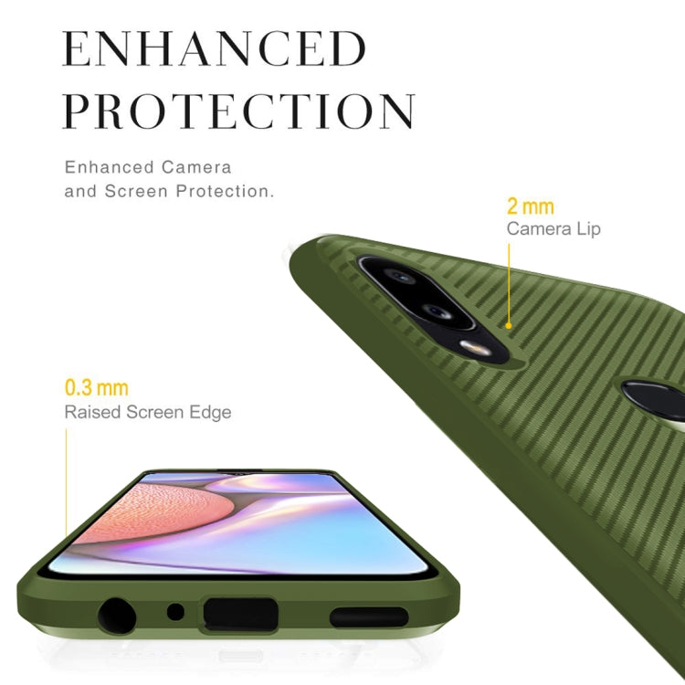 For Galaxy M10s Carbon Fiber Texture Shockproof TPU Protective Case