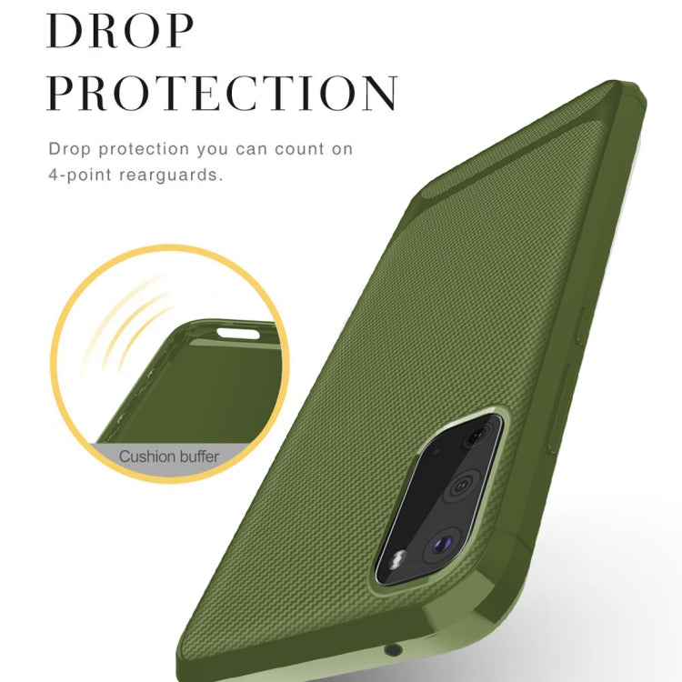 For Galaxy S20 Carbon Fiber Texture Shockproof TPU Protective Case
