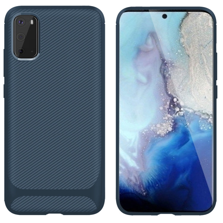 For Galaxy S20+ Carbon Fiber Texture Shockproof TPU Protective Case