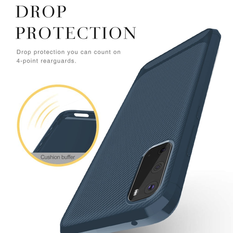 For Galaxy S20+ Carbon Fiber Texture Shockproof TPU Protective Case
