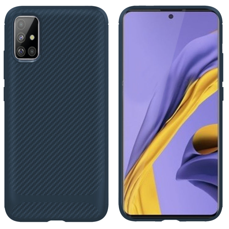 For Galaxy M40s Carbon Fiber Texture Shockproof TPU Protective Case