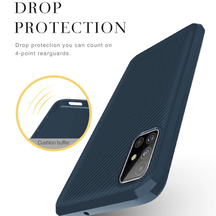 For Galaxy M40s Carbon Fiber Texture Shockproof TPU Protective Case