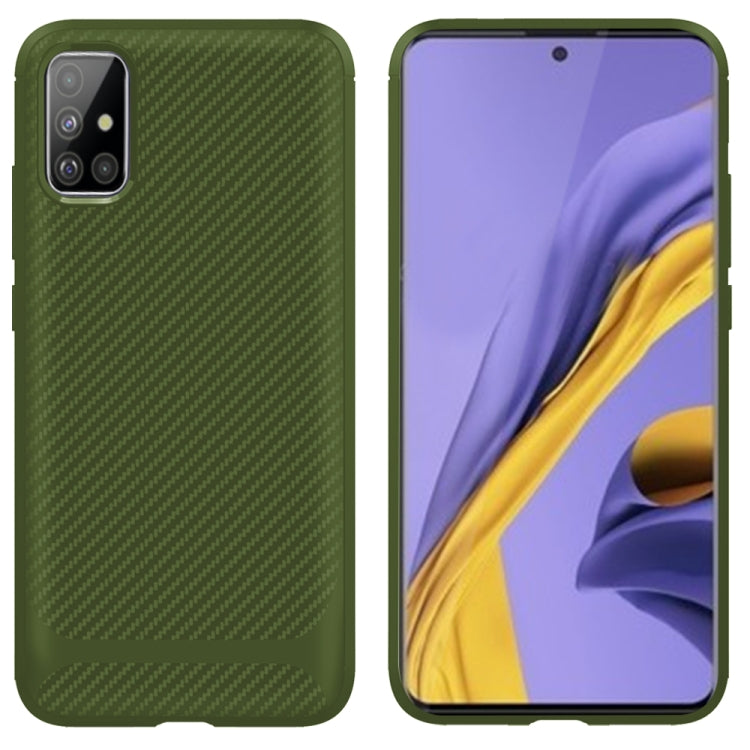 For Galaxy M40s Carbon Fiber Texture Shockproof TPU Protective Case