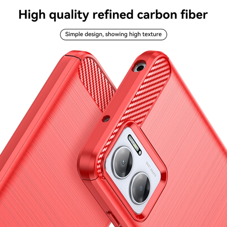 For Xiaomi Redmi 10 Prime+ 5G Brushed Texture Carbon Fiber TPU Case