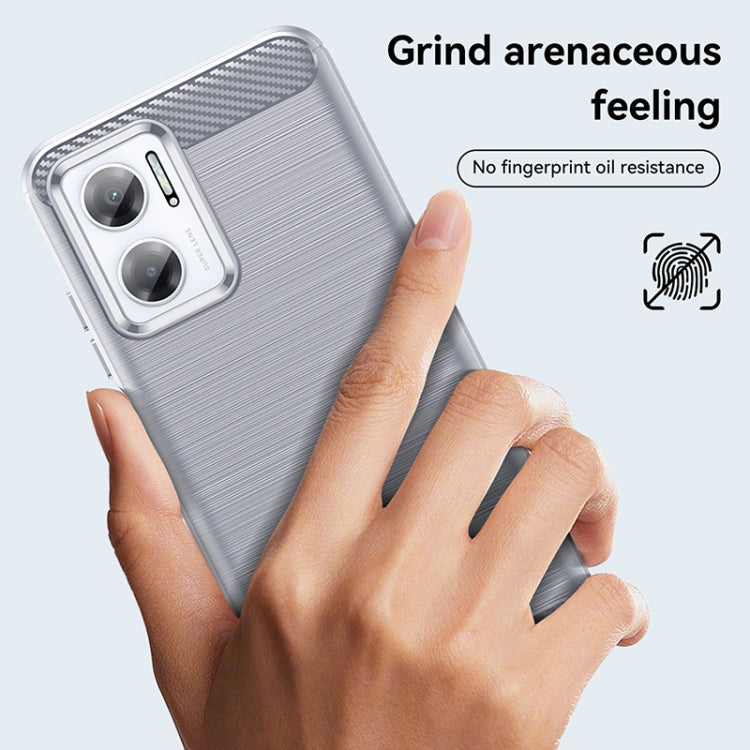 For Xiaomi Redmi 10 Prime+ 5G Brushed Texture Carbon Fiber TPU Case