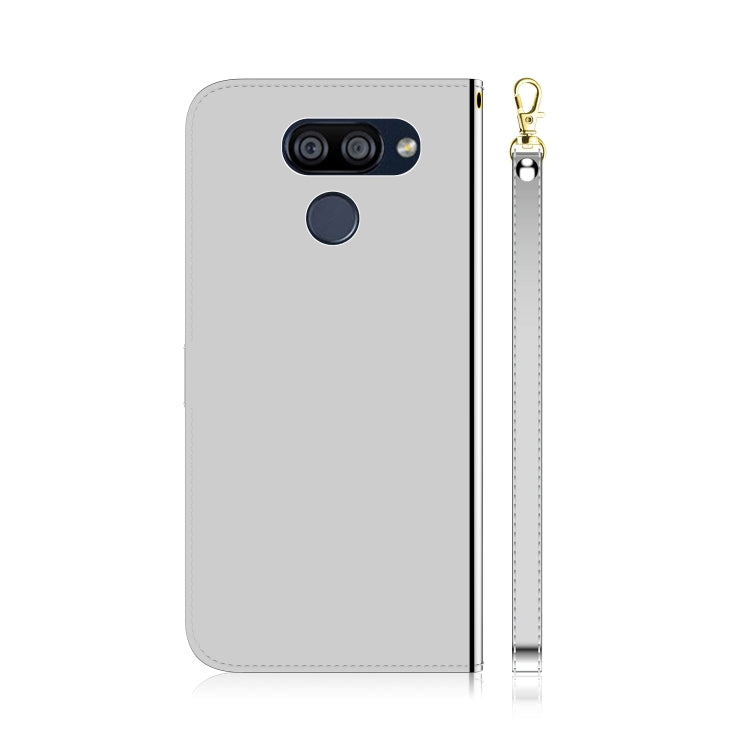 For LG K40S Mirror-like Magnetic Attraction Horizontal Flip Leather Case with Lanyard, Support Holder & Card Slot & Wallet