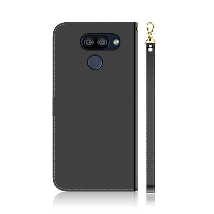 For LG K40S Mirror-like Magnetic Attraction Horizontal Flip Leather Case with Lanyard, Support Holder & Card Slot & Wallet