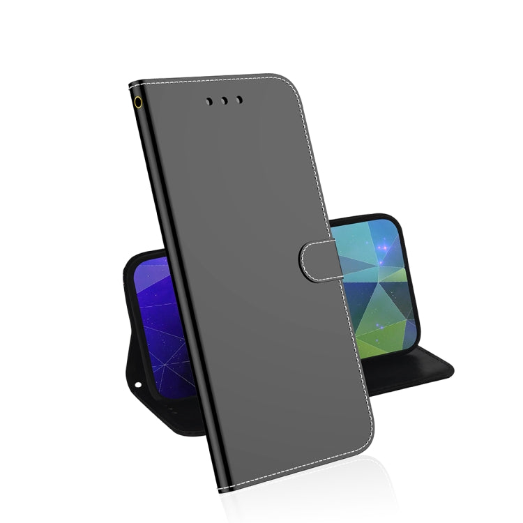 For LG K40S Mirror-like Magnetic Attraction Horizontal Flip Leather Case with Lanyard, Support Holder & Card Slot & Wallet