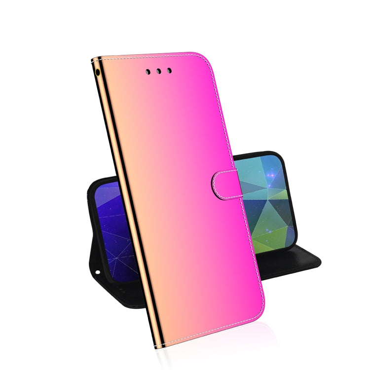 For LG K40S Mirror-like Magnetic Attraction Horizontal Flip Leather Case with Lanyard, Support Holder & Card Slot & Wallet