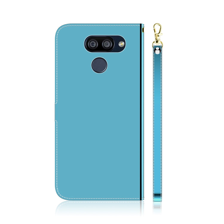 For LG K40S Mirror-like Magnetic Attraction Horizontal Flip Leather Case with Lanyard, Support Holder & Card Slot & Wallet