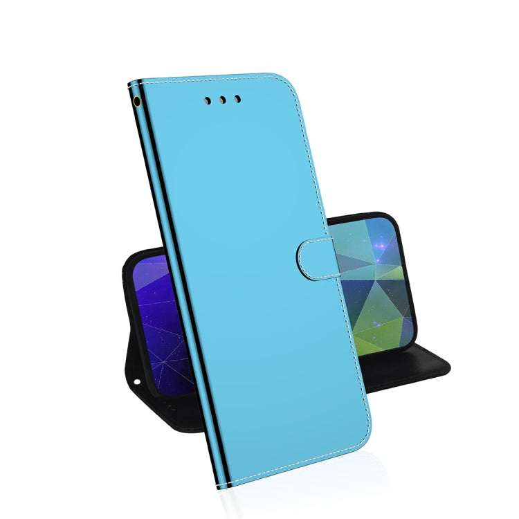 For LG K40S Mirror-like Magnetic Attraction Horizontal Flip Leather Case with Lanyard, Support Holder & Card Slot & Wallet