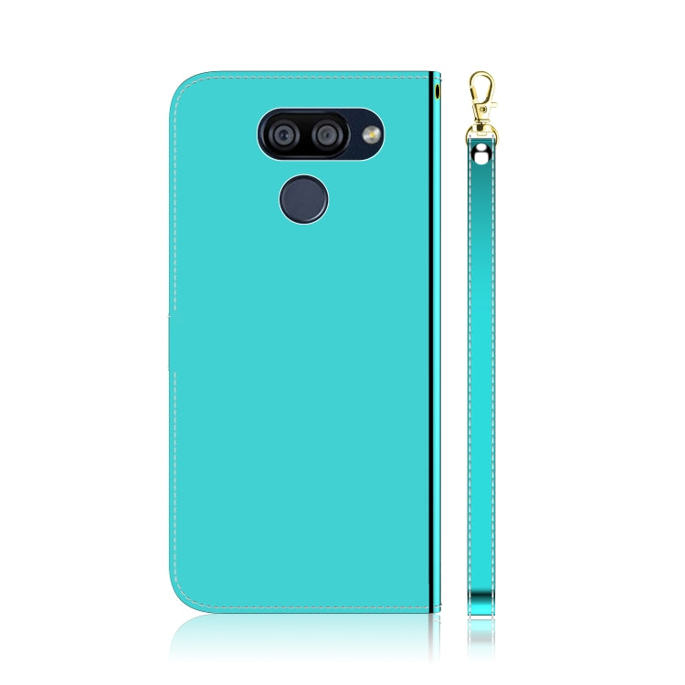 For LG K40S Mirror-like Magnetic Attraction Horizontal Flip Leather Case with Lanyard, Support Holder & Card Slot & Wallet