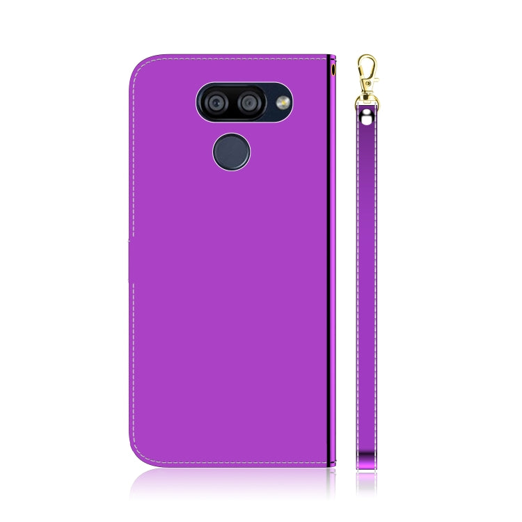 For LG K40S Mirror-like Magnetic Attraction Horizontal Flip Leather Case with Lanyard, Support Holder & Card Slot & Wallet