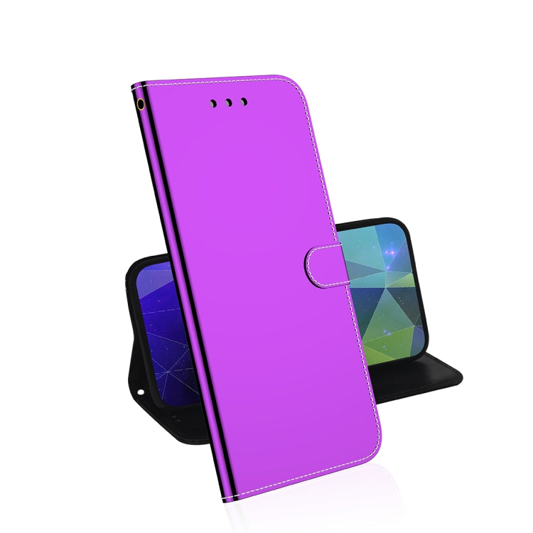 For LG K40S Mirror-like Magnetic Attraction Horizontal Flip Leather Case with Lanyard, Support Holder & Card Slot & Wallet
