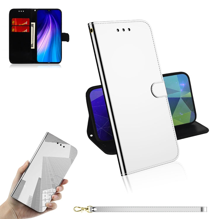 For Xiaomi Redmi Note 8T Mirror-like Magnetic Attraction Horizontal Flip Leather Case with Lanyard, Support Holder & Card Slot & Wallet