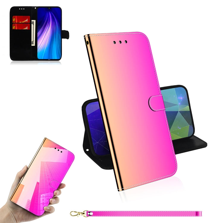 For Xiaomi Redmi Note 8T Mirror-like Magnetic Attraction Horizontal Flip Leather Case with Lanyard, Support Holder & Card Slot & Wallet