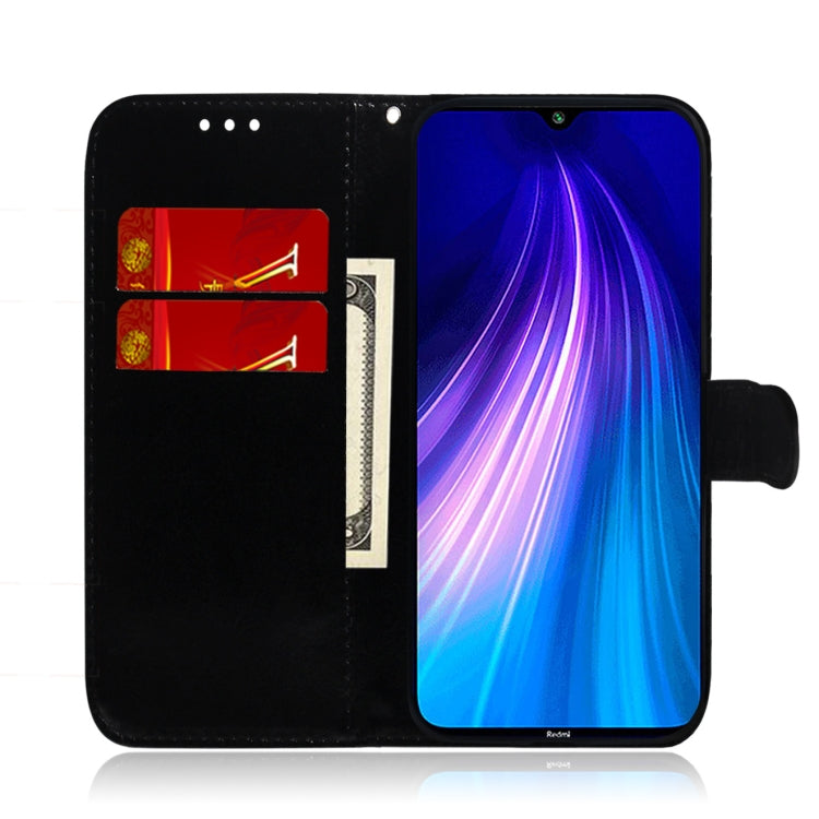 For Xiaomi Redmi Note 8T Mirror-like Magnetic Attraction Horizontal Flip Leather Case with Lanyard, Support Holder & Card Slot & Wallet