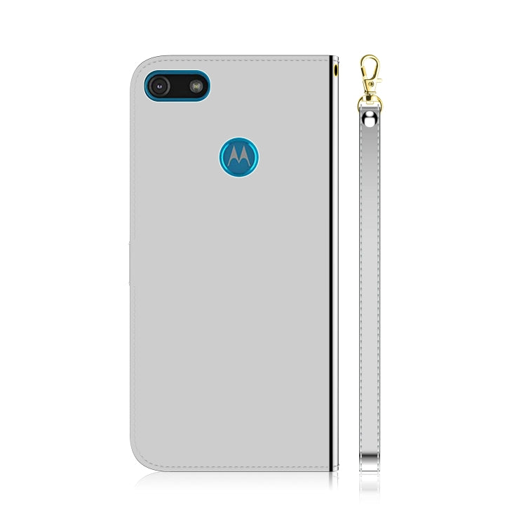 For Motorola Moto E6 Play Mirror-like Magnetic Attraction Horizontal Flip Leather Case with Lanyard, Support Holder & Card Slot & Wallet