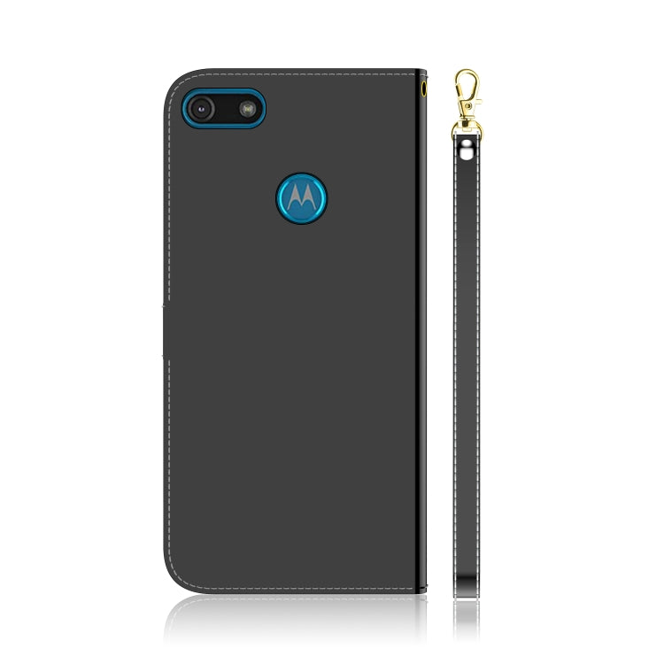 For Motorola Moto E6 Play Mirror-like Magnetic Attraction Horizontal Flip Leather Case with Lanyard, Support Holder & Card Slot & Wallet