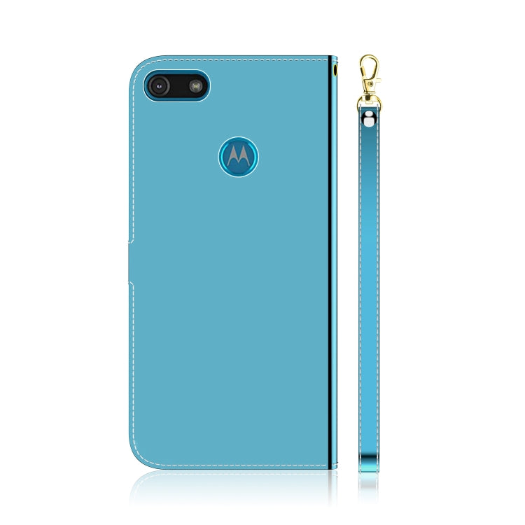 For Motorola Moto E6 Play Mirror-like Magnetic Attraction Horizontal Flip Leather Case with Lanyard, Support Holder & Card Slot & Wallet