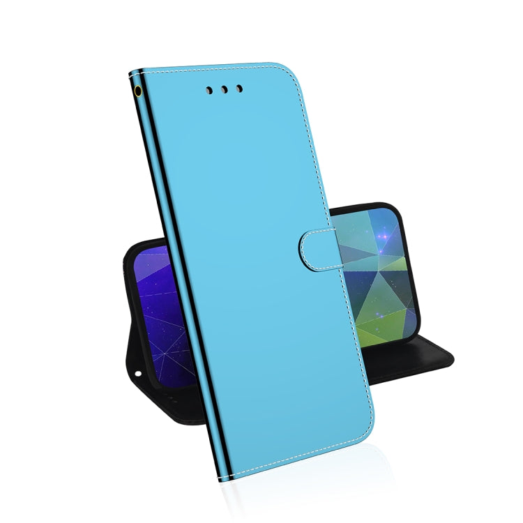 For Motorola Moto E6 Play Mirror-like Magnetic Attraction Horizontal Flip Leather Case with Lanyard, Support Holder & Card Slot & Wallet
